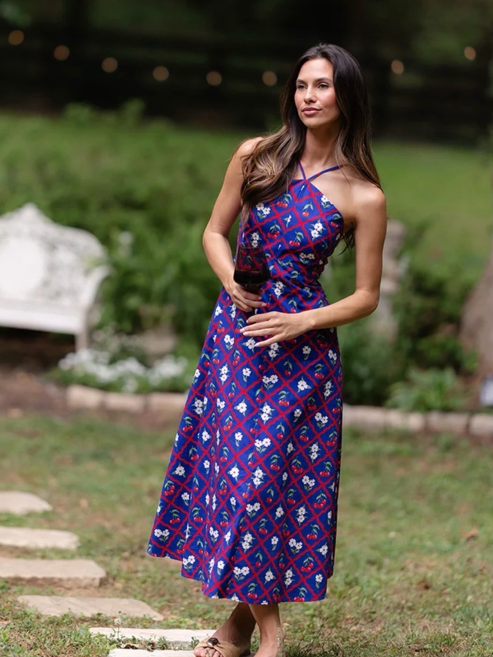 Alden Adair Cherry Print Dress